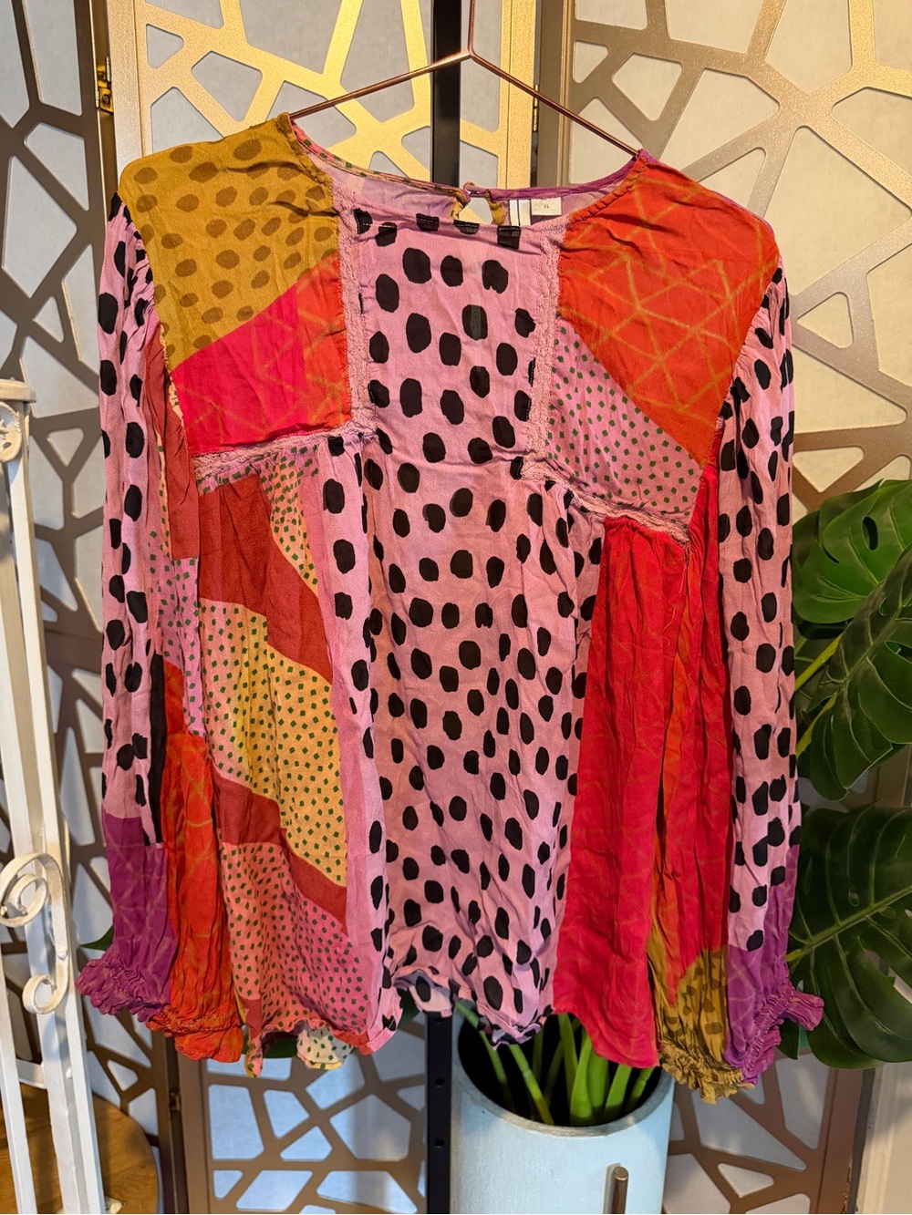 Blank London Patchwork Blouse XL